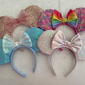 NEW FOUR Disney Minnie Mouse Ears Headbands Four Total